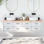 Badezimmerarbeitsplatte aus massivem, unbehandeltem Holz 180x40x(2-6) cm von vidaXL, Arbeitsplatten - Ref: Foro24-3156068, Pr...