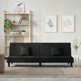Sofá cama de terciopelo negro by vidaXL, Sofas - Ref: Foro24-351911, Price: 273,61 €, Discount: %