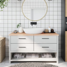 Untreated solid wood bathroom countertop 140x60x(2-4) cm by vidaXL, Countertops - Ref: Foro24-3156055, Price: 100,05 €, Disco...