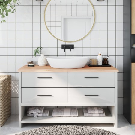 Untreated solid wood bathroom countertop 140x60x(2-4) cm by vidaXL, Countertops - Ref: Foro24-3156055, Price: 100,05 €, Disco...