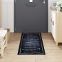 Alfombrilla de cocina Toile Negro 180 x 60 cm Terciopelo