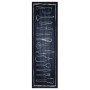 Alfombrilla de cocina Toile Negro 150 x 45 cm Terciopelo