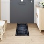 Alfombrilla de cocina Toile Negro 150 x 45 cm Terciopelo