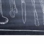 Alfombrilla de cocina Toile Negro 150 x 45 cm Terciopelo