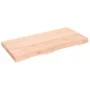Solid untreated oak wood table top 100x50x(2-6) cm by vidaXL, Table tops - Ref: Foro24-3156304, Price: 105,52 €, Discount: %
