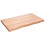 Light brown treated oak wood table top 100x60x(2-6) cm by vidaXL, Table tops - Ref: Foro24-3156370, Price: 100,12 €, Discount: %
