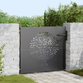 Puerta de jardín, Puerta de Jardín 85x75 cm Diseño de Árbol de Acero Corten Puerta de jardín, Puerta de Jardín 85x75 cm Diseño de Árbol de