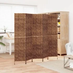 5-teiliger Paravent Wasserhyazinthe braun 205x180 cm von vidaXL, Raumteiler - Ref: Foro24-355198, Preis: 202,46 €, Rabatt: %