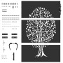 Puerta de jardín, Puerta de Jardín 85x75 cm Diseño de Árbol de