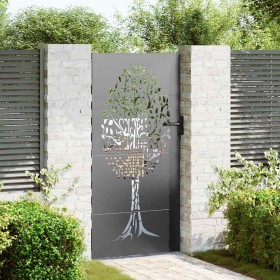 Puerta de jardín, Puerta de Jardín 85x75 cm Diseño de Árbol de Acero Corten Puerta de jardín, Puerta de Jardín 85x75 cm Diseño de Árbol de
