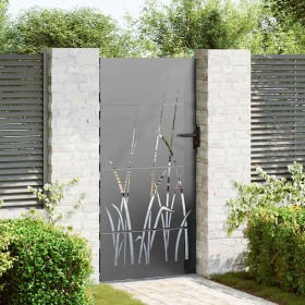 Puerta de jardín con cerradura Negro 85 x 175 cm Puerta de jardín con cerradura Negro 85 x 175 cm
