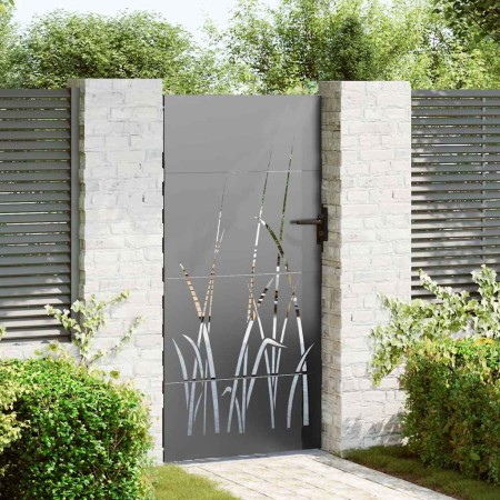 Puerta de jardín con cerradura Negro 85 x 175 cm