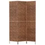 Biombo de 3 paneles jacinto de agua marrón 122x180 cm de vidaXL, Divisores de ambientes - Ref: Foro24-355192, Precio: 105,77 ...