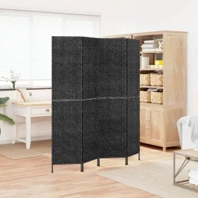 Biombo de 4 paneles jacinto de agua negro 163x180 cm de vidaXL, Divisores de ambientes - Ref: Foro24-355196, Precio: 118,47 €...