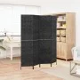 4-panel black water hyacinth screen 163x180 cm by vidaXL, Room dividers - Ref: Foro24-355196, Price: 118,47 €, Discount: %