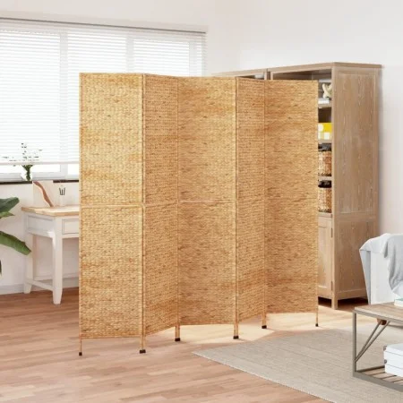 Biombo de 5 paneles jacinto de agua 205x180 cm de vidaXL, Divisores de ambientes - Ref: Foro24-355197, Precio: 196,99 €, Desc...