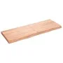 Tischplatte aus hellbraun behandeltem Eichenholz, 140 x 50 x (2–6) cm von vidaXL, Tischplatten - Ref: Foro24-3156380, Preis: ...