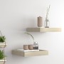 Set of 2 floating wall shelves MDF oak 23x23.5x3.8 cm by vidaXL, Shelves and shelves - Ref: Foro24-323866, Price: 22,87 €, Di...