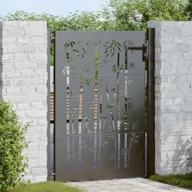 Puerta de jardín, Puerta de Jardín 105x75 cm Diseño de Bambú en Acero Cortén Puerta de jardín, Puerta de Jardín 105x75 cm Diseño de Bambú en