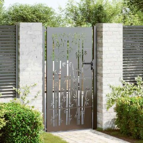 Puerta de jardín, Puerta de Jardín 105x75 cm Diseño de Bambú en Acero Cortén Puerta de jardín, Puerta de Jardín 105x75 cm Diseño de Bambú en