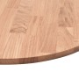 Encimera Marrón claro Ø 70 x 2.5 cm Madera de roble sólida en Tableros para mesas | Comprar online en Foro24