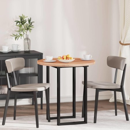 Encimera Marrón claro Ø 80 x 2.5 cm Madera de roble sólida