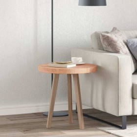 Encimera Marrón claro Ø 50 x 4 cm Madera de roble sólida Encimera Marrón claro Ø 50 x 4 cm Madera de roble sólida