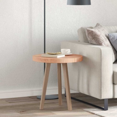 Encimera Marrón claro Ø 50 x 4 cm Madera de roble sólida