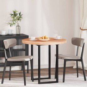 Encimera Marrón claro Ø 80 x 4 cm Madera de roble sólida Encimera Marrón claro Ø 80 x 4 cm Madera de roble sólida