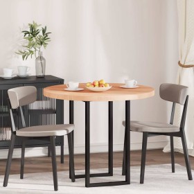 Encimera Marrón claro Ø 90 x 4 cm Madera de roble sólida Encimera Marrón claro Ø 90 x 4 cm Madera de roble sólida