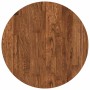Encimera Marrón oscuro Ø 50 x 4 cm Madera de roble sólida