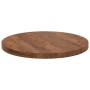 Encimera Marrón oscuro Ø 70 x 4 cm Madera de roble sólida en Tableros para mesas | Comprar online en Foro24