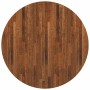 Encimera Marrón oscuro Ø 80 x 4 cm Madera de roble sólida en Tableros para mesas | Comprar online en Foro24