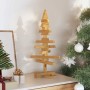 Árbol de Navidad de madera Marrón 60 cm Madera maciza de pino
