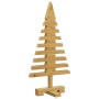 Árbol de Navidad de madera Marrón 60 cm Madera maciza de pino
