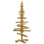 Árbol de Navidad de madera Marrón 90 cm Madera maciza de pino