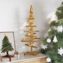 Árbol de Navidad de madera Marrón 90 cm Madera maciza de pino