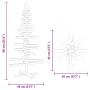 Árbol de Navidad de madera Marrón 90 cm Madera maciza de pino