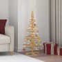 Árbol de Navidad de madera Marrón 120 cm Madera maciza de pino