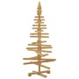 Árbol de Navidad de madera Marrón 120 cm Madera maciza de pino