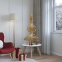 Árbol de Navidad de madera Marrón 120 cm Madera maciza de pino