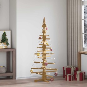 Árbol de Navidad de madera Marrón 150 cm Madera maciza de pino