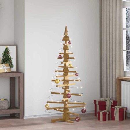 Árbol de Navidad de madera Marrón 150 cm Madera maciza de pino
