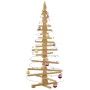 Árbol de Navidad de madera Marrón 150 cm Madera maciza de pino