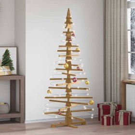 Árbol de Navidad de madera Marrón 180 cm Madera maciza de pino