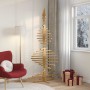 Árbol de Navidad de madera Marrón 210 cm Madera maciza de pino
