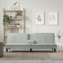 Hellgraues Samtschlafsofa mit Getränkehalter von vidaXL, Sofas - Ref: Foro24-351920, Preis: 306,70 €, Rabatt: %