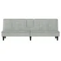 Hellgraues Samtschlafsofa mit Getränkehalter von vidaXL, Sofas - Ref: Foro24-351920, Preis: 298,42 €, Rabatt: %