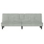 Light gray velvet sofa bed with cup holder by vidaXL, Sofas - Ref: Foro24-351920, Price: 306,70 €, Discount: %