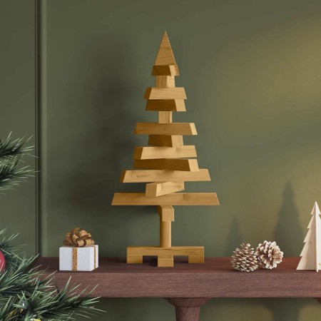 Árboles de Navidad Marrón 60 cm Madera maciza de pino